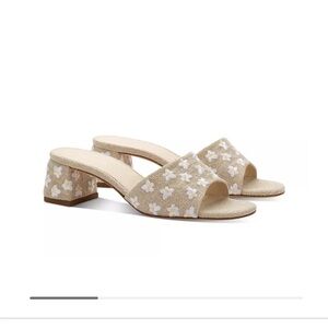 Larroude Women's Brigitte Block Heel Slip On Sandals- 9 - Slide, Mule